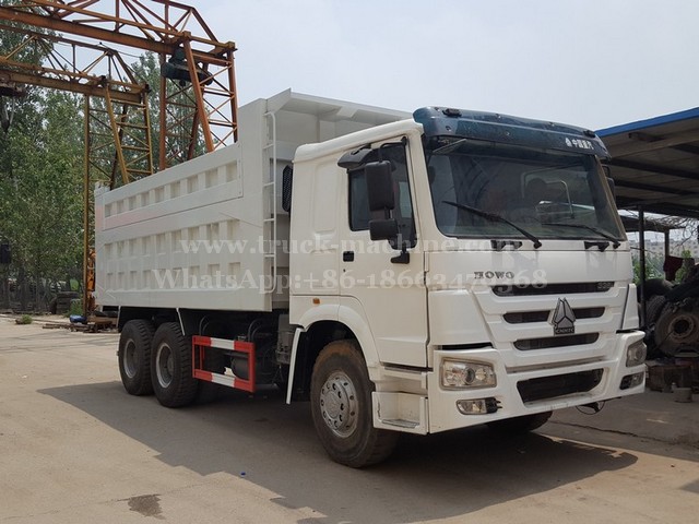  HOWO 6 x 4 Dump Truck 336 White Color www.truck-machine.com